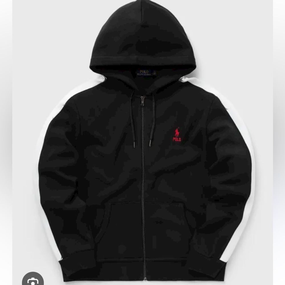 Polo by Ralph Lauren Men's Black Hoodie with Red Logo XL Nwt